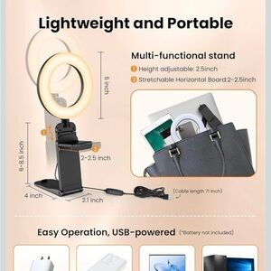 Portable Multi-functional Stand with Ring Light